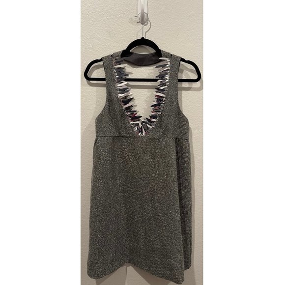 ANNA SUI Boucle Shift Wool Blend Mini Dress - Picture 4 of 9